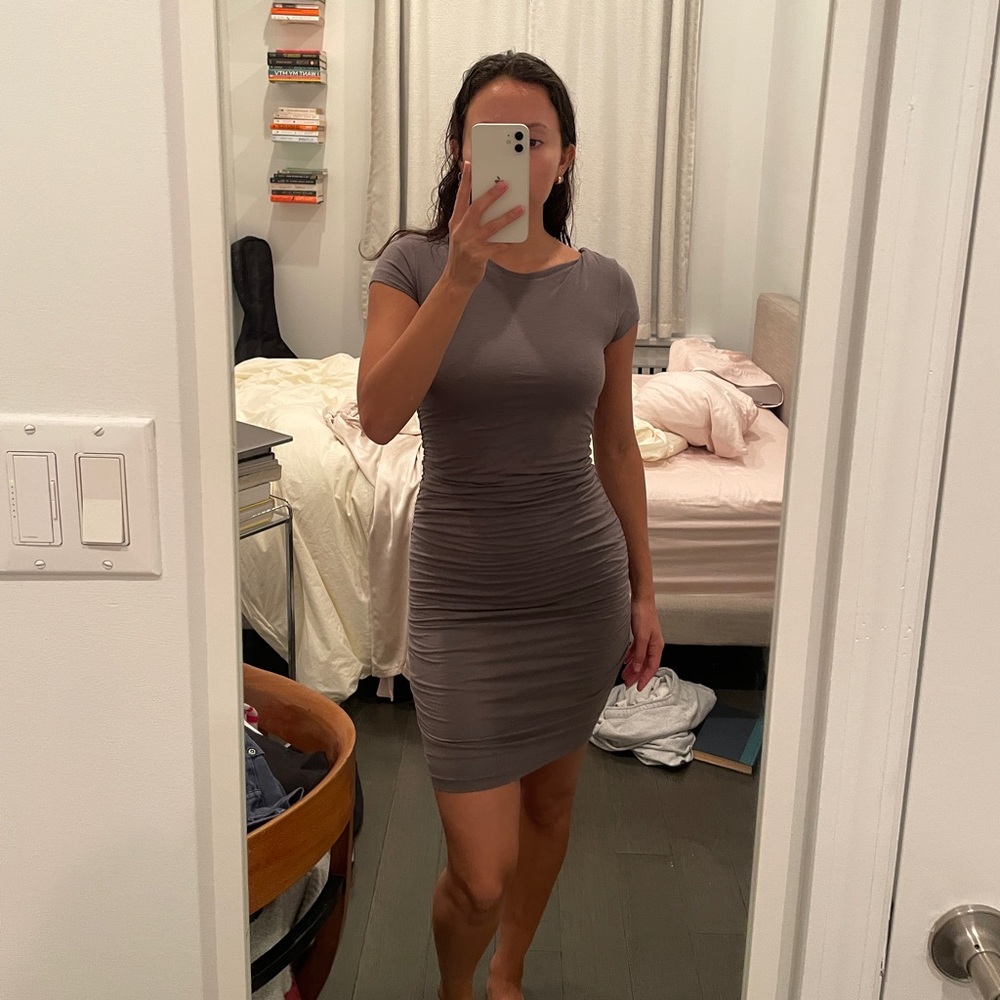 Aritzia babyton mini ruched dress